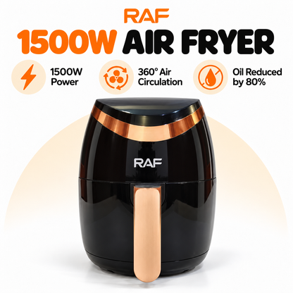 RAF 1500W Air Fryer – 360° Hot Air Circulation Multi-Purpose Fryer