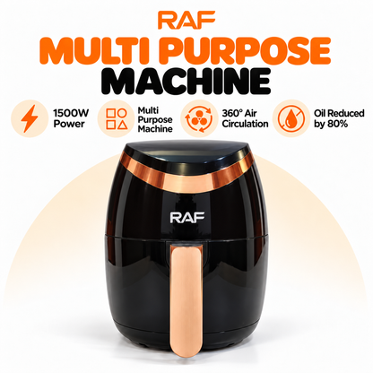 RAF 1500W Air Fryer – 360° Hot Air Circulation Multi-Purpose Fryer