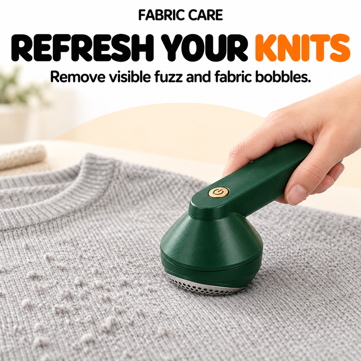 Electric Fabric Shaver & Lint Remover – Dark Green
