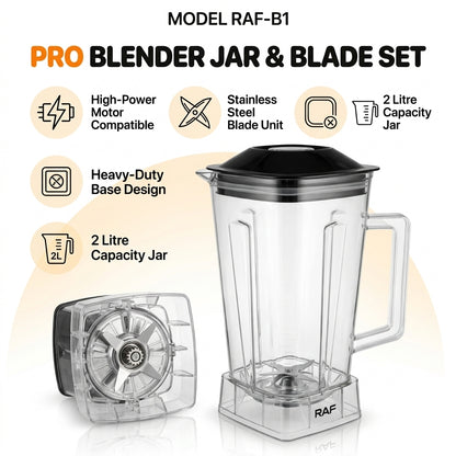RAF Model R-88 2200W Professional Heavy-Duty Blender – Multi-Function High-Speed Food & Smoothie Blender with 2.0L Jug