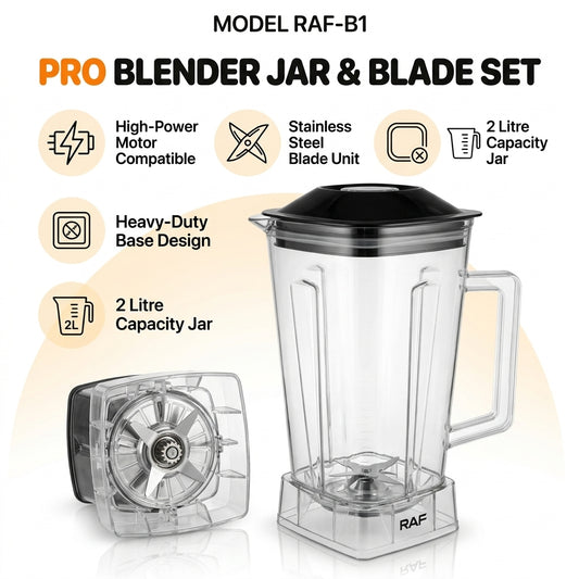 RAF Model R-88 2200W Professional Heavy-Duty Blender – Multi-Function High-Speed Food & Smoothie Blender with 2.0L Jug