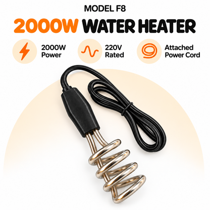 F8 Electric Immersion Water Heater Rod – 2000W, 220V
