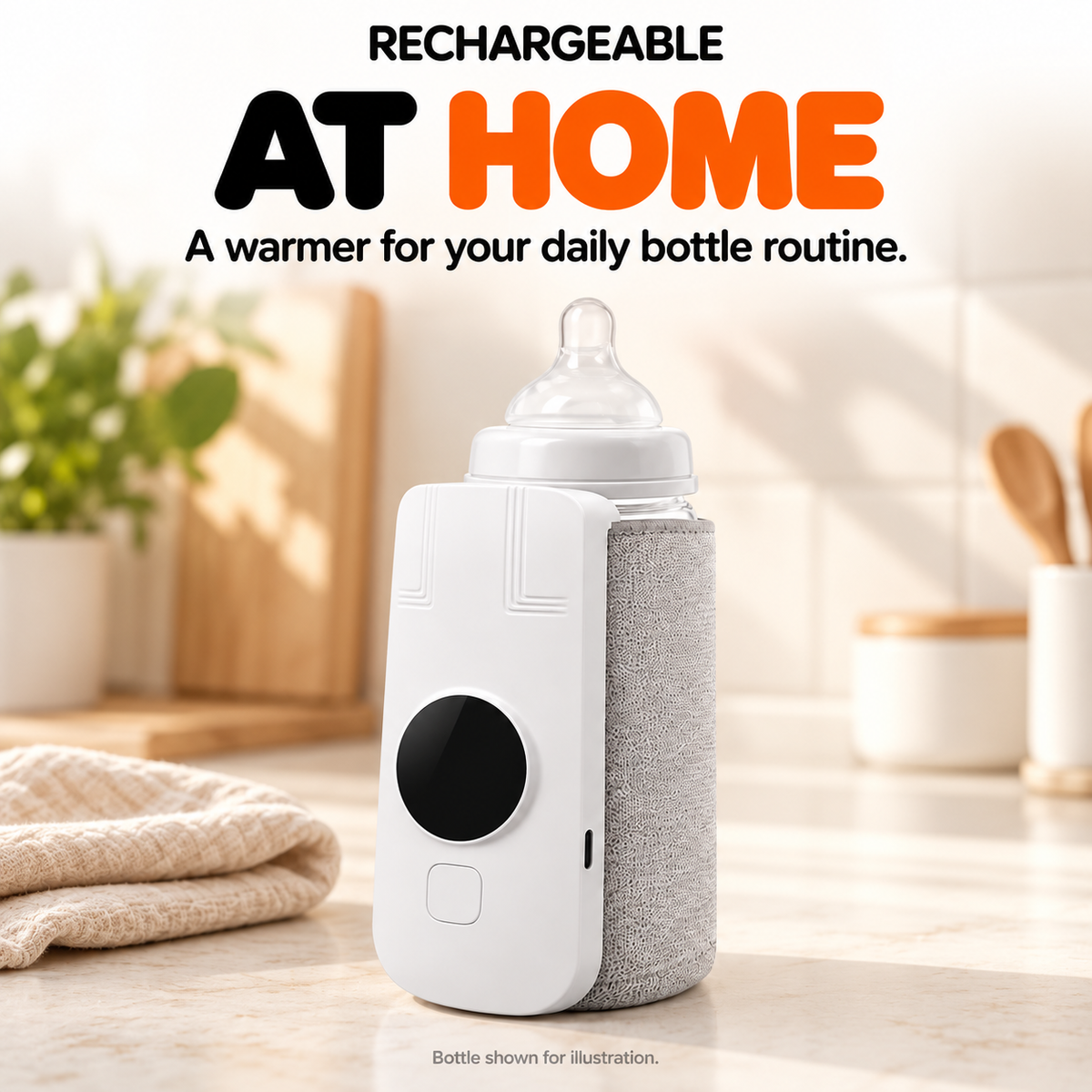 Rechargeable Baby Bottle Warmer Wrap – Portable Milk Warmer