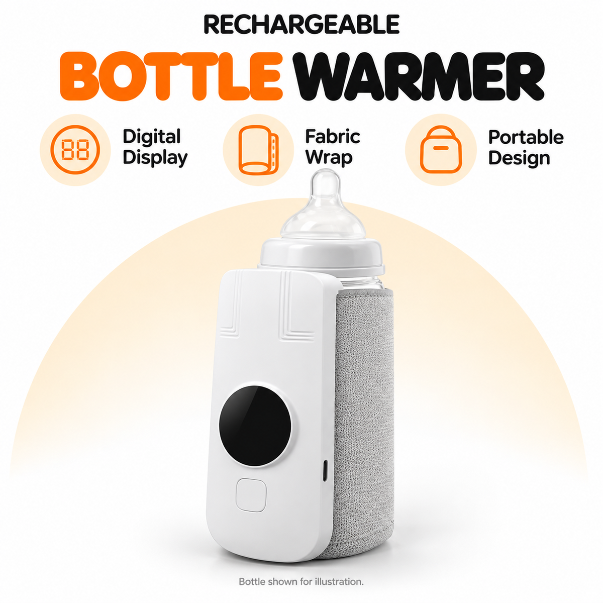 Rechargeable Baby Bottle Warmer Wrap – Portable Milk Warmer